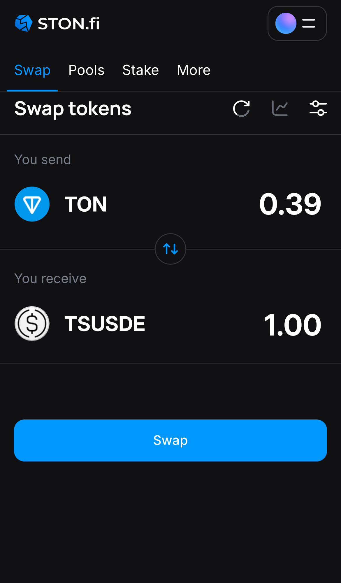 Insira a quantidade de tokens que deseja vender (ou comprar) e deixe o algoritmo fazer todos os cálculos.