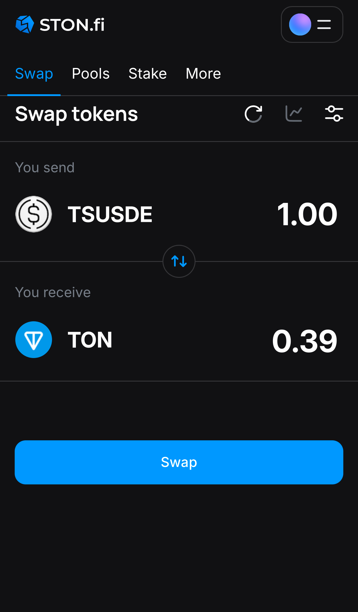 Insira a quantidade de tokens que deseja vender (ou comprar) e deixe o algoritmo fazer todos os cálculos.