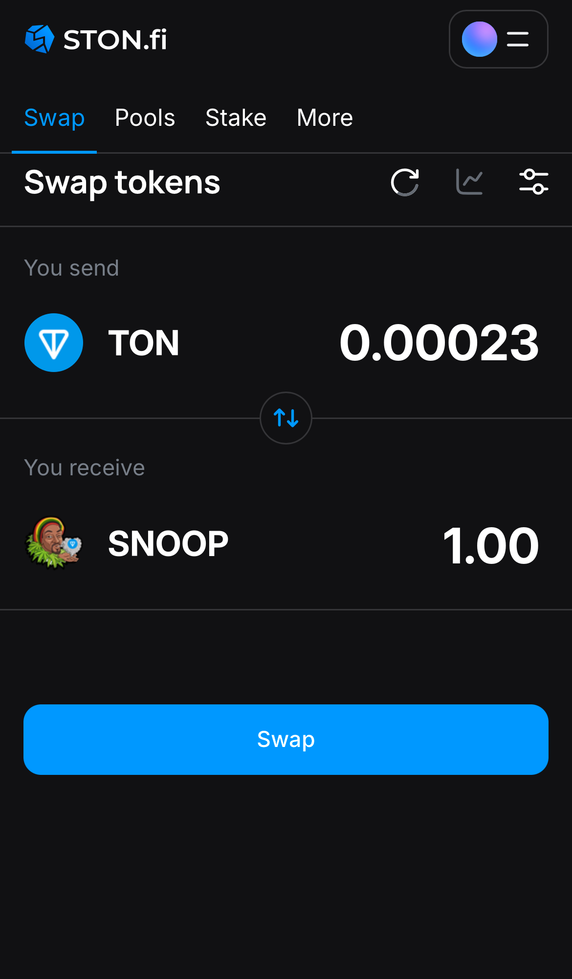 Insira a quantidade de tokens que deseja vender (ou comprar) e deixe o algoritmo fazer todos os cálculos.