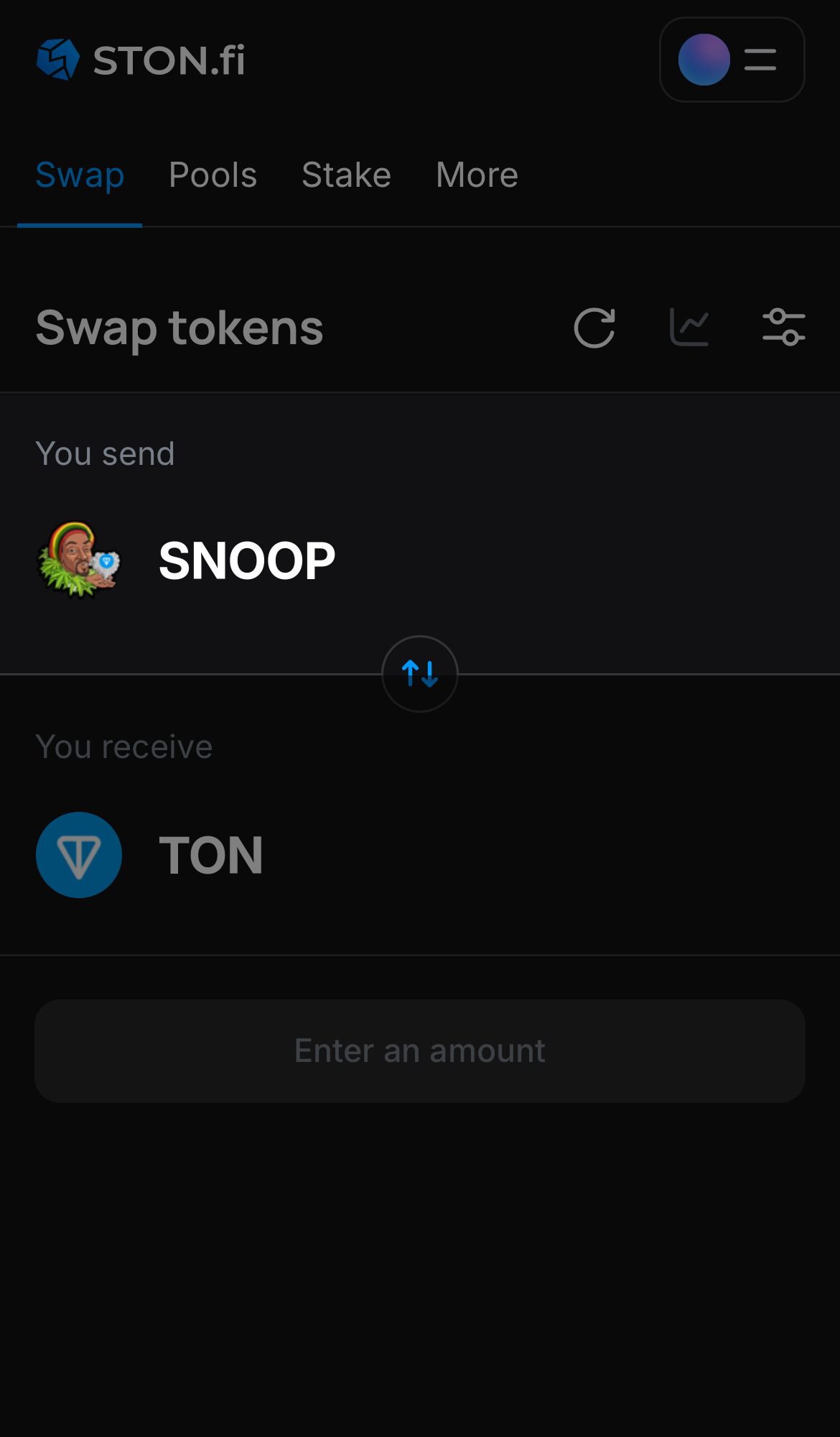 Selecione SNOOP na caixa ‘You send‘.