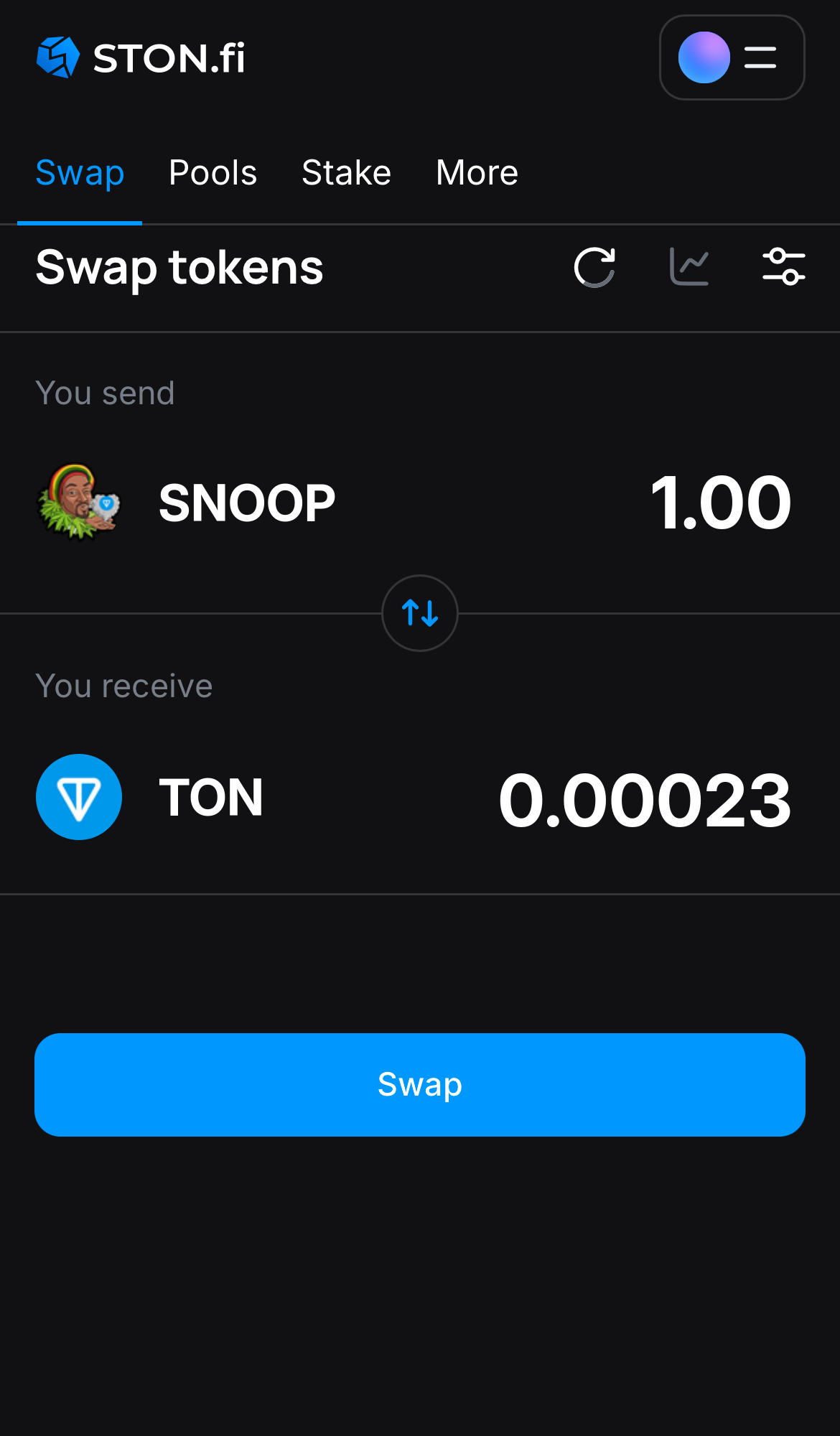Insira a quantidade de tokens que deseja vender (ou comprar) e deixe o algoritmo fazer todos os cálculos.