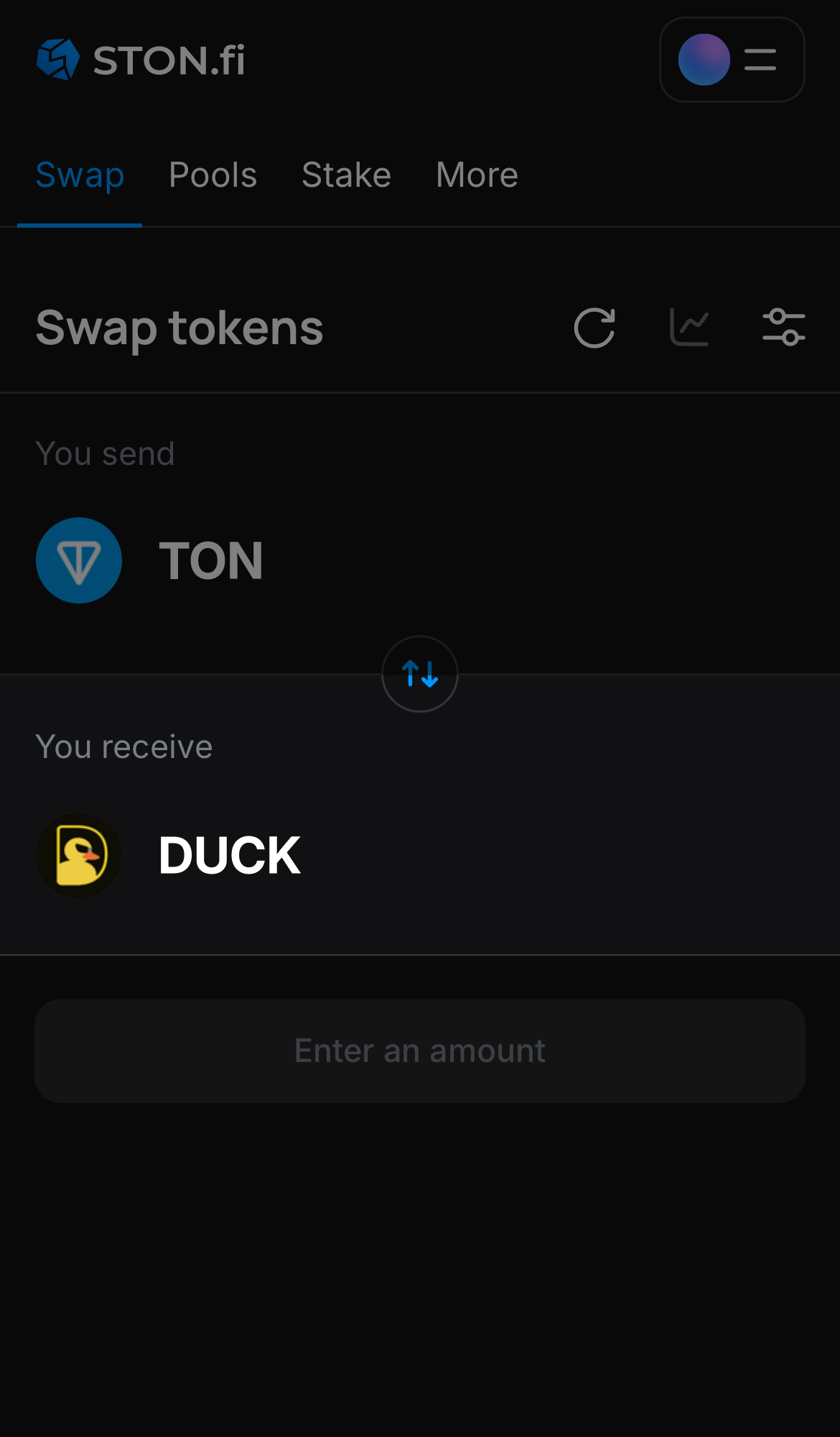 Pilih DUCK pada kotak ‘You receive‘.