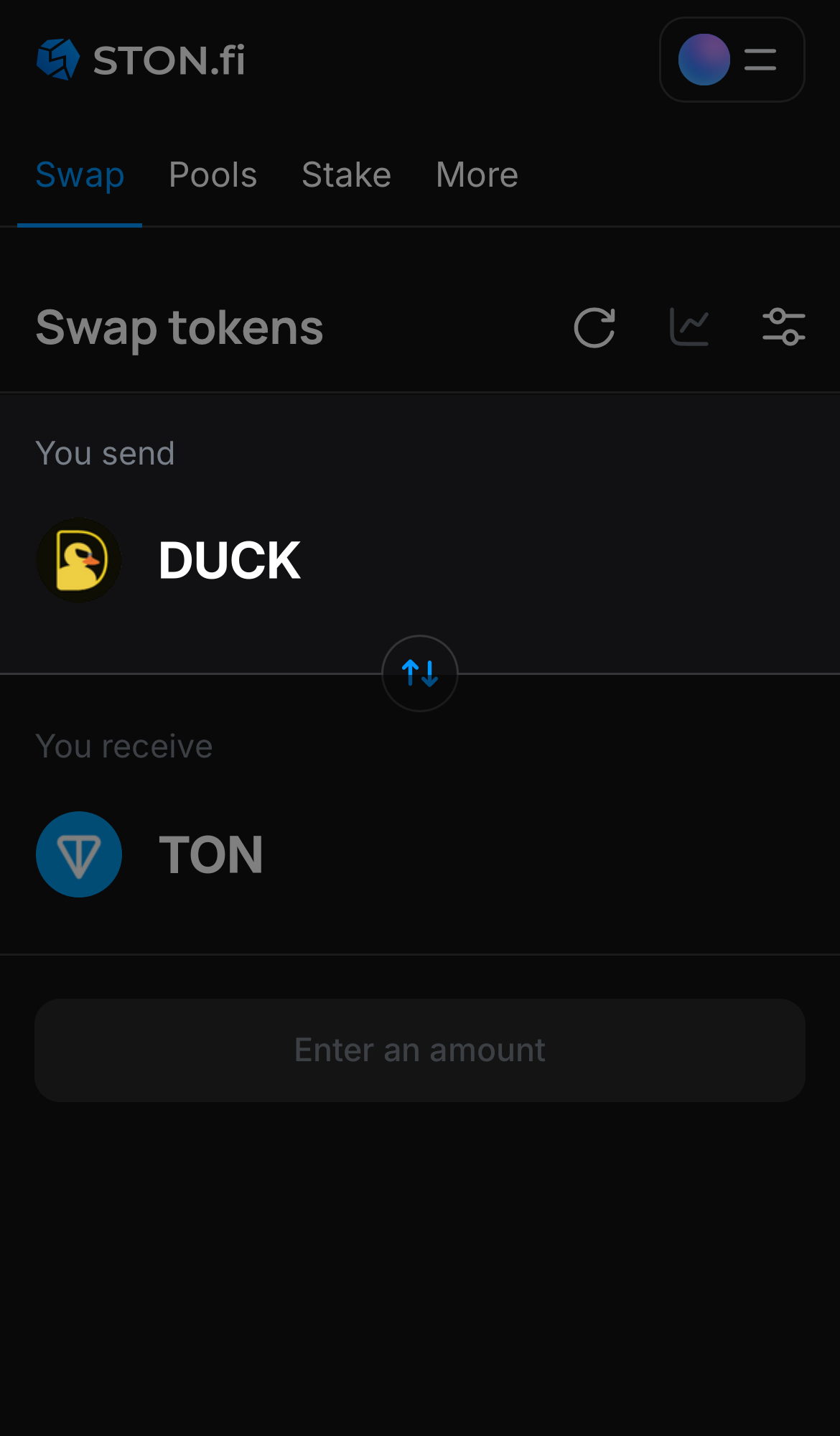 Pilih DUCK pada kotak ‘You send‘.