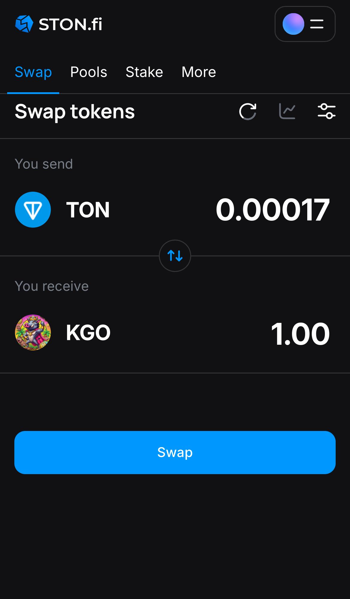 Masukkan jumlah token yang ingin Anda jual (atau beli), dan biarkan algoritma melakukan semua perhitungan.