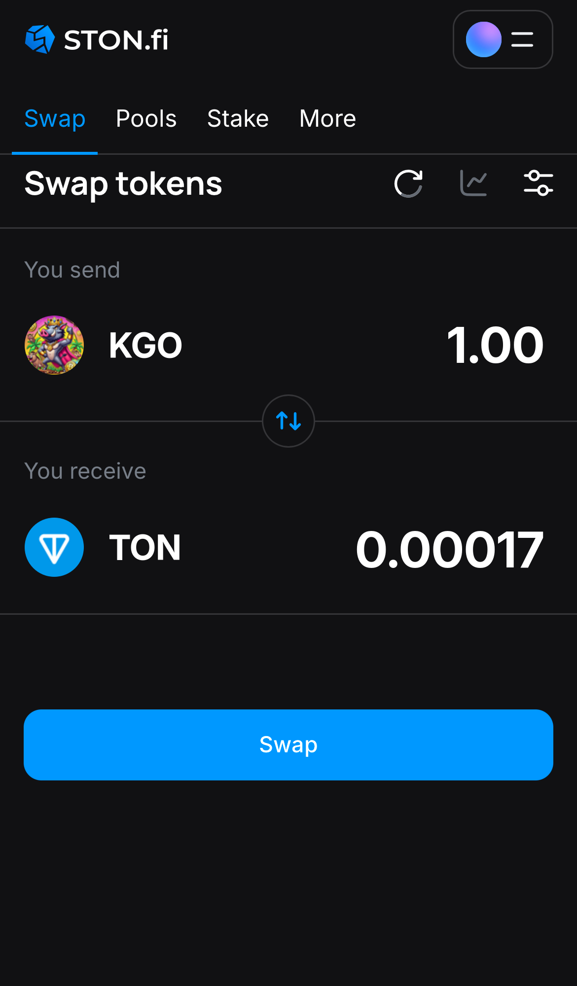 Masukkan jumlah token yang ingin Anda jual (atau beli), dan biarkan algoritma melakukan semua perhitungan.