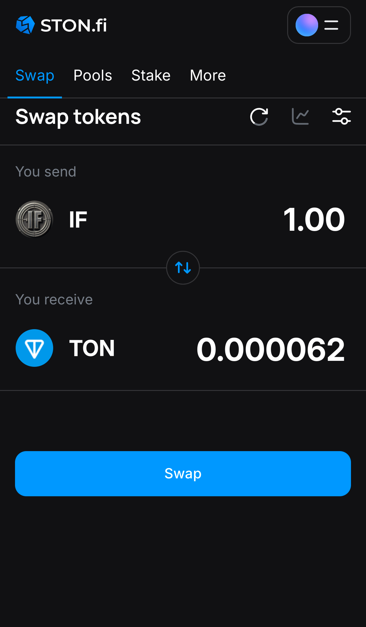 Insira a quantidade de tokens que deseja vender (ou comprar) e deixe o algoritmo fazer todos os cálculos.