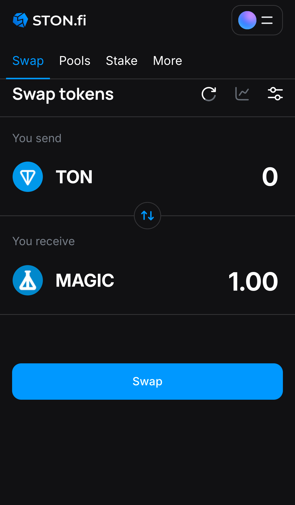 Saisissez la quantité de jetons que vous vendez (ou achetez), et laissez l’algorithme faire tous les calculs.