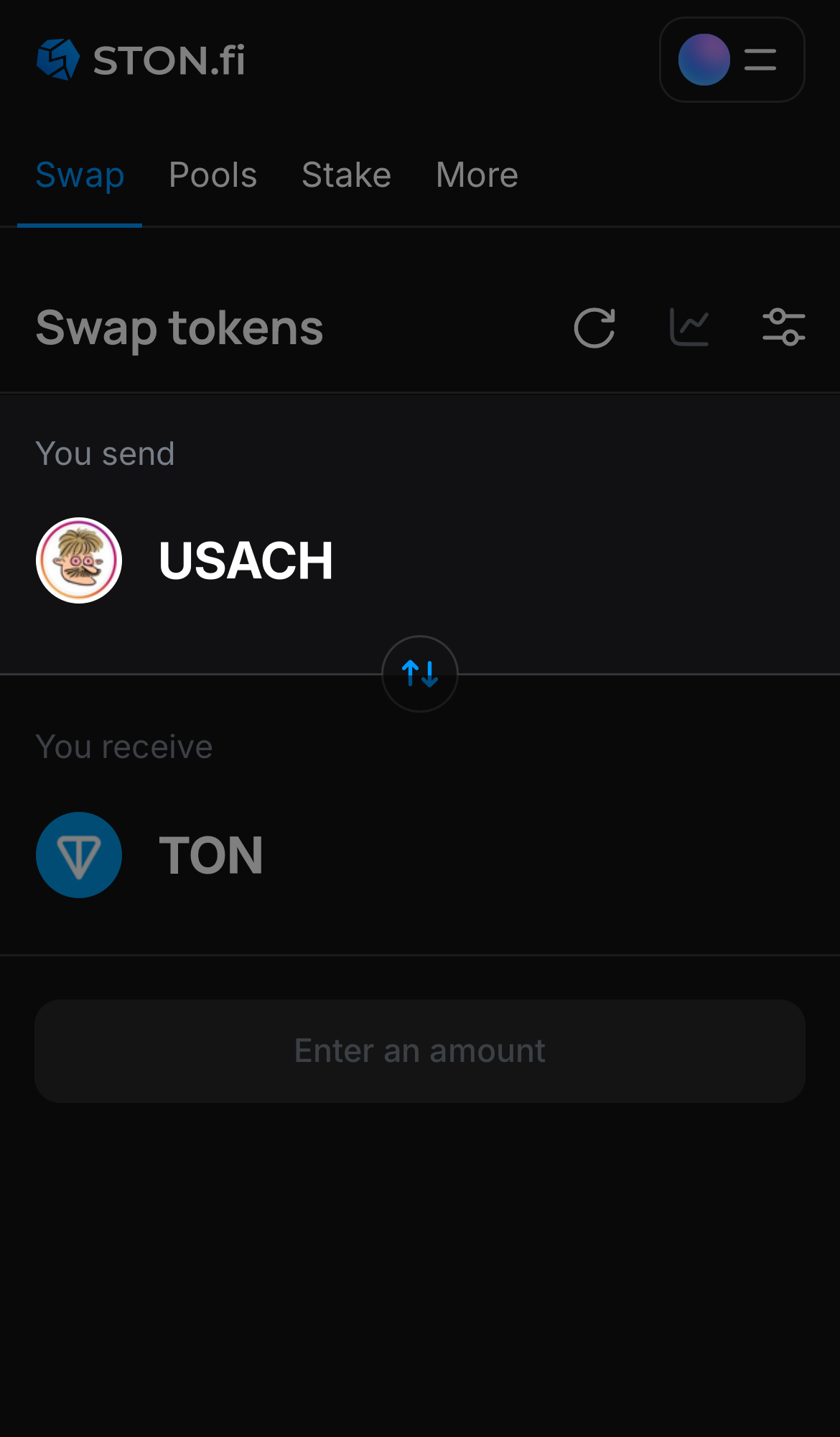USACH را در جعبه ‘You send’ انتخاب کنید.