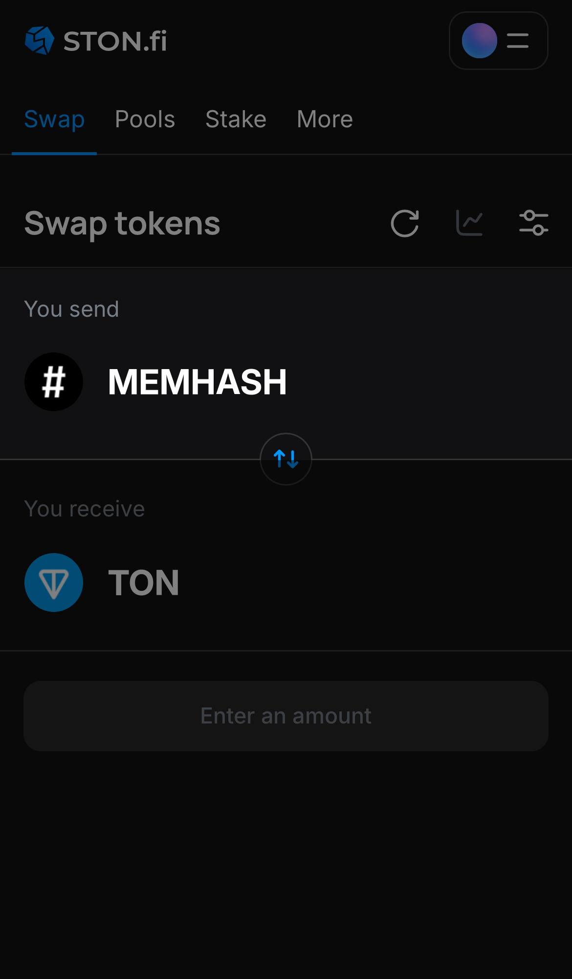 Pilih MEMHASH pada kotak ‘You send‘.