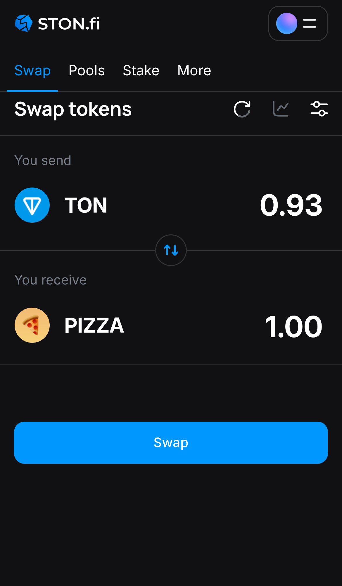 Insira a quantidade de tokens que deseja vender (ou comprar) e deixe o algoritmo fazer todos os cálculos.
