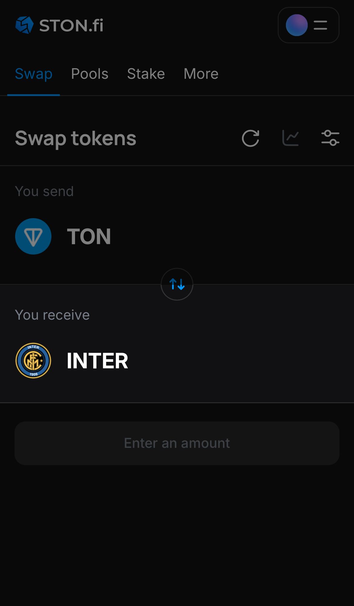 Pilih Inter pada kotak ‘You receive‘.