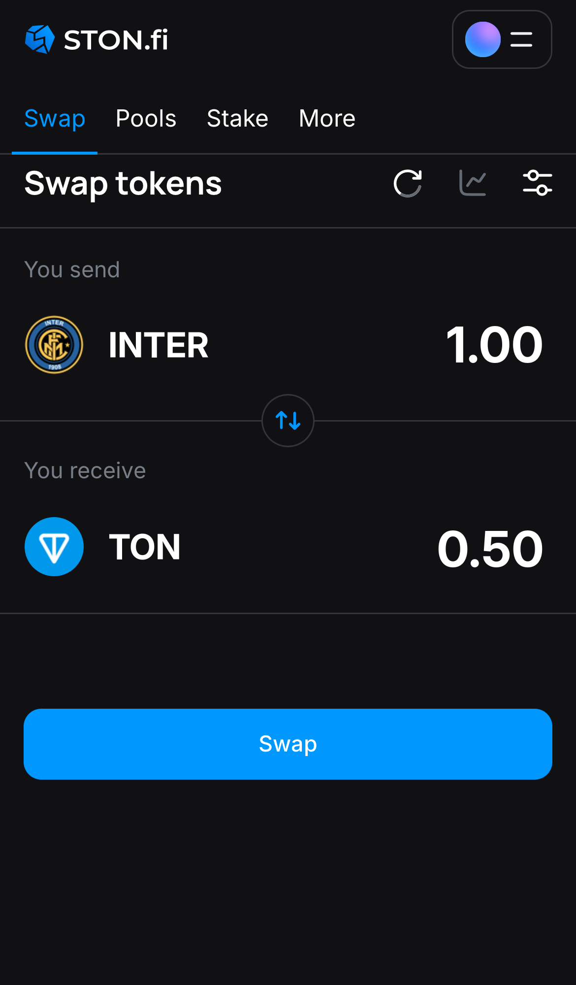Masukkan jumlah token yang ingin Anda jual (atau beli), dan biarkan algoritma melakukan semua perhitungan.