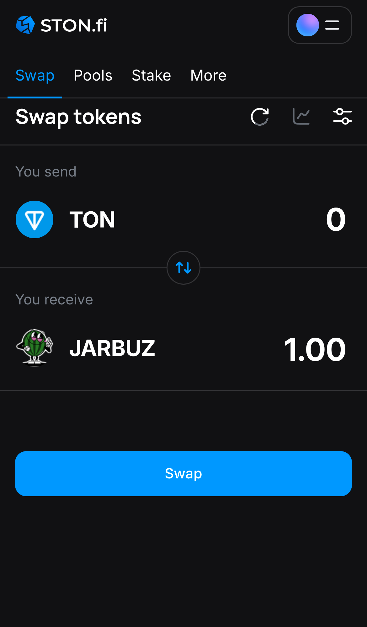 Insira a quantidade de tokens que deseja vender (ou comprar) e deixe o algoritmo fazer todos os cálculos.