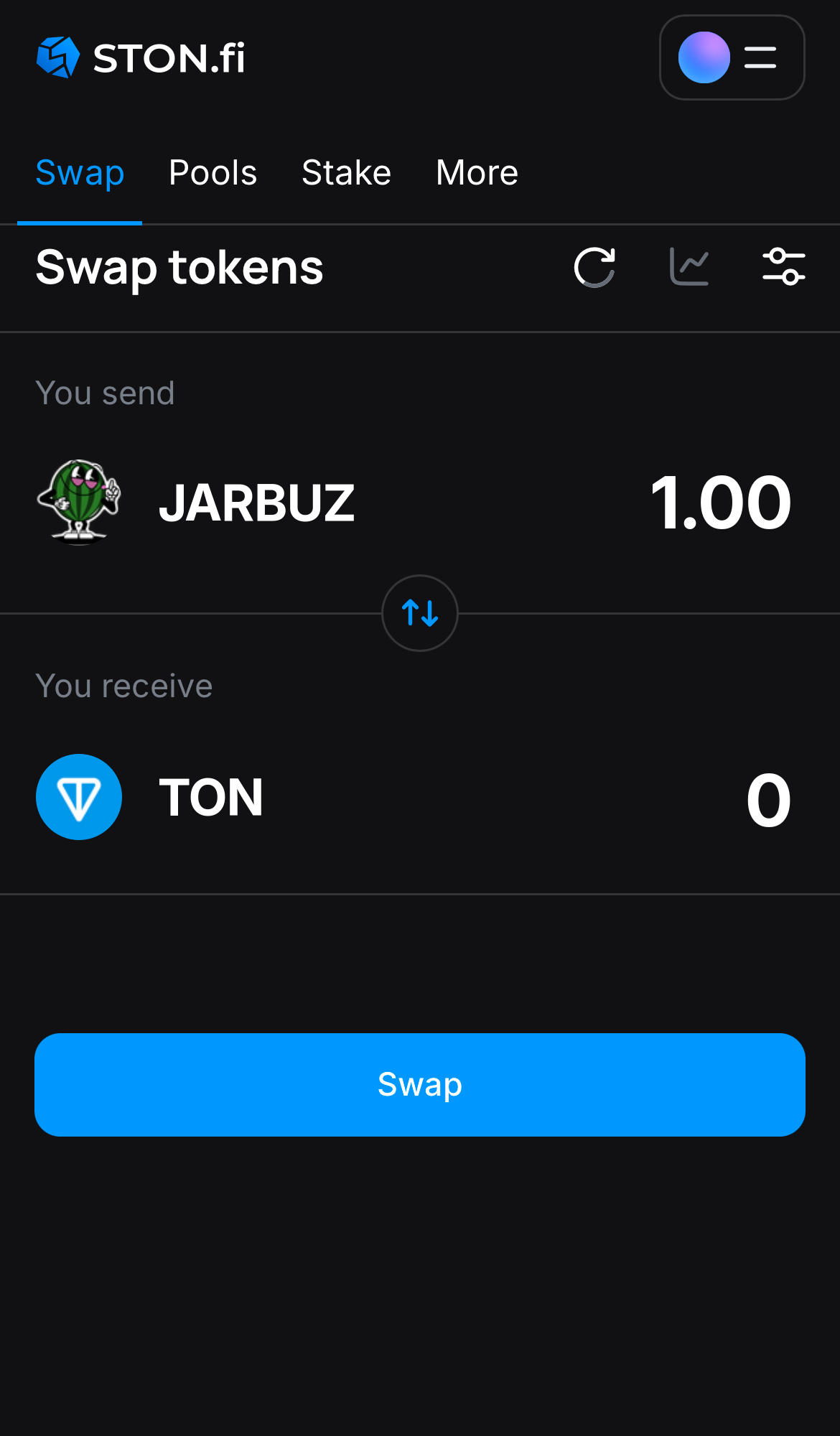 Insira a quantidade de tokens que deseja vender (ou comprar) e deixe o algoritmo fazer todos os cálculos.