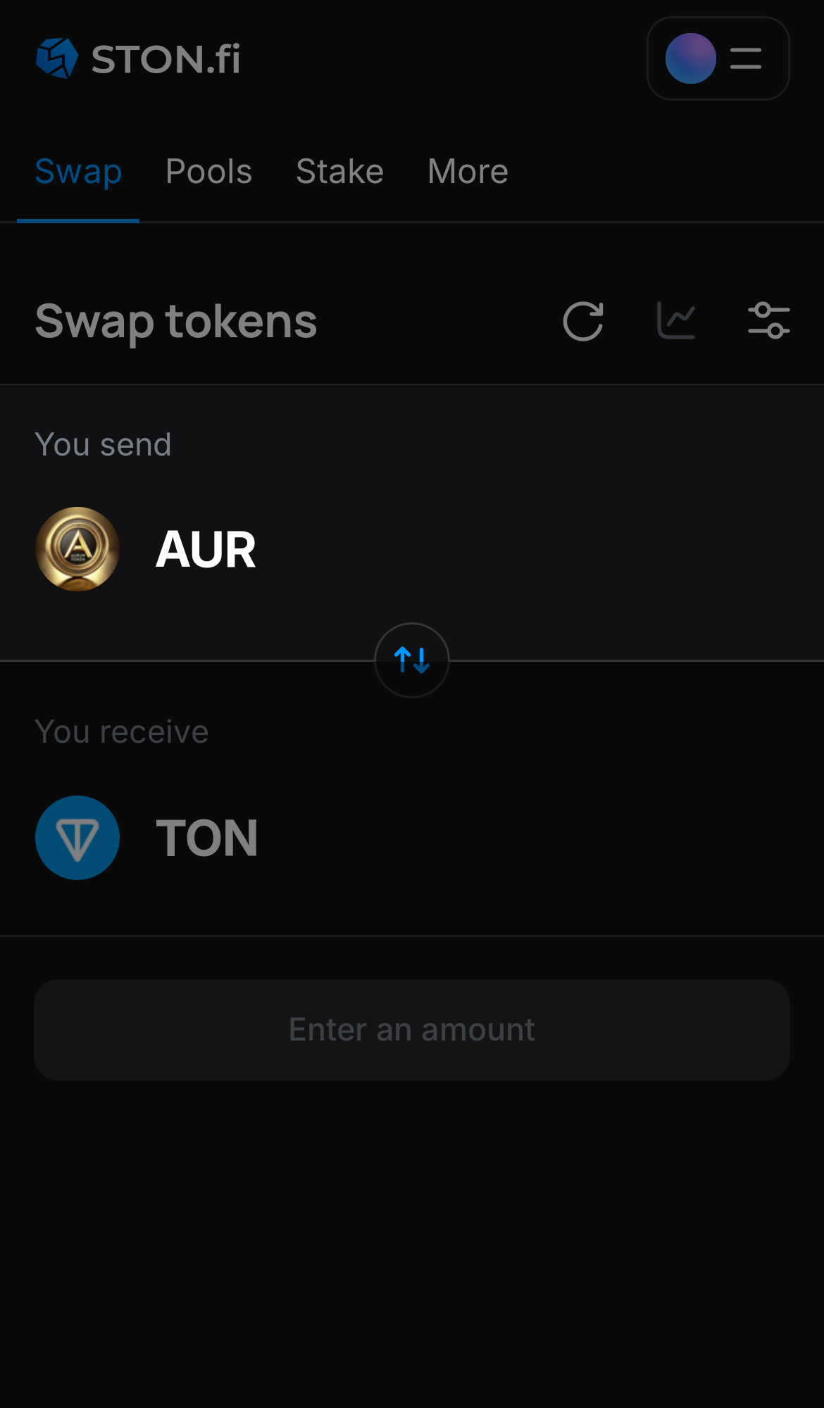 Pilih AUR pada kotak ‘You send‘.