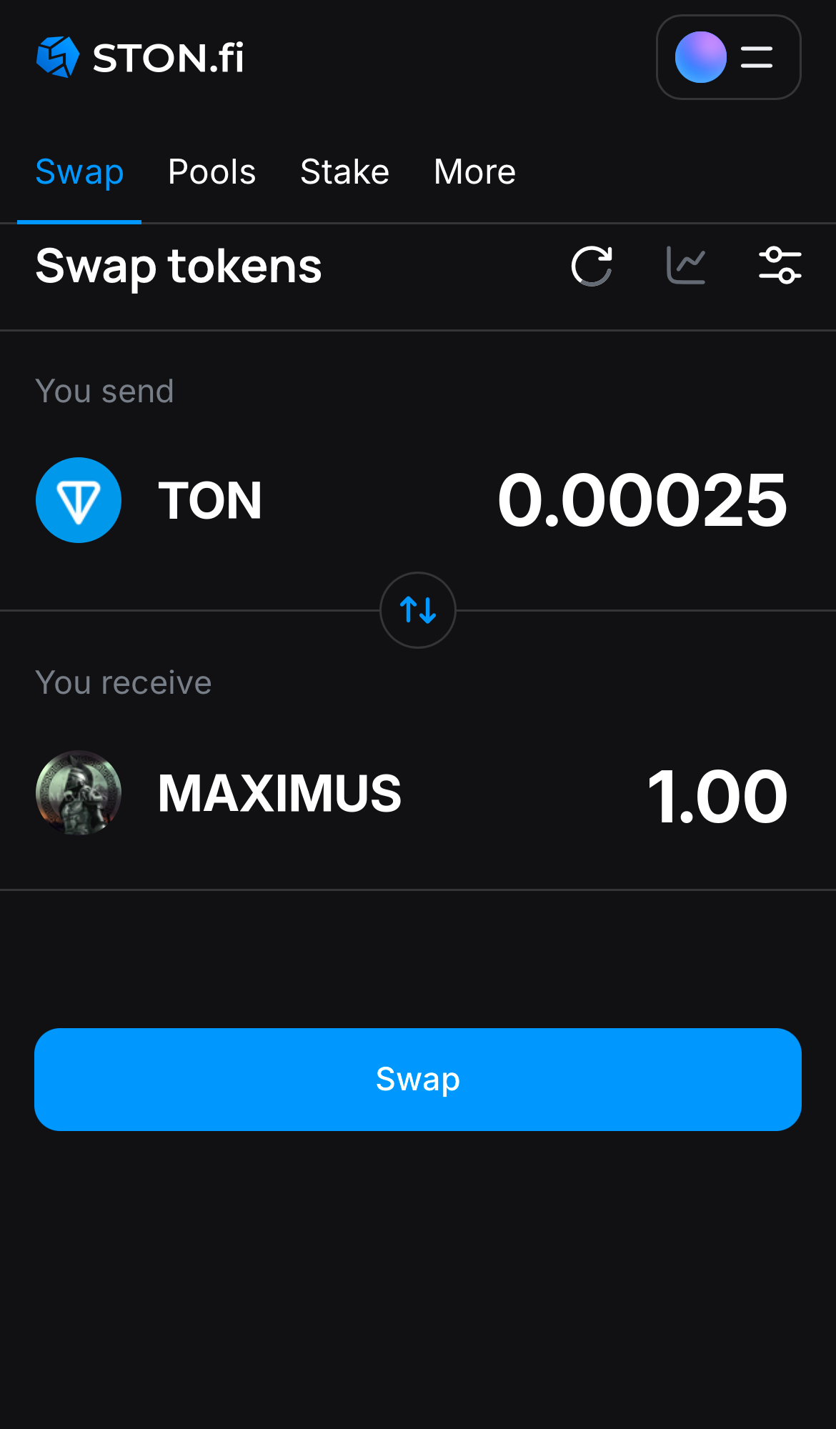 Ingresa la cantidad de tokens que vas a vender (o comprar), y deja que el algoritmo realice todos los cálculos.