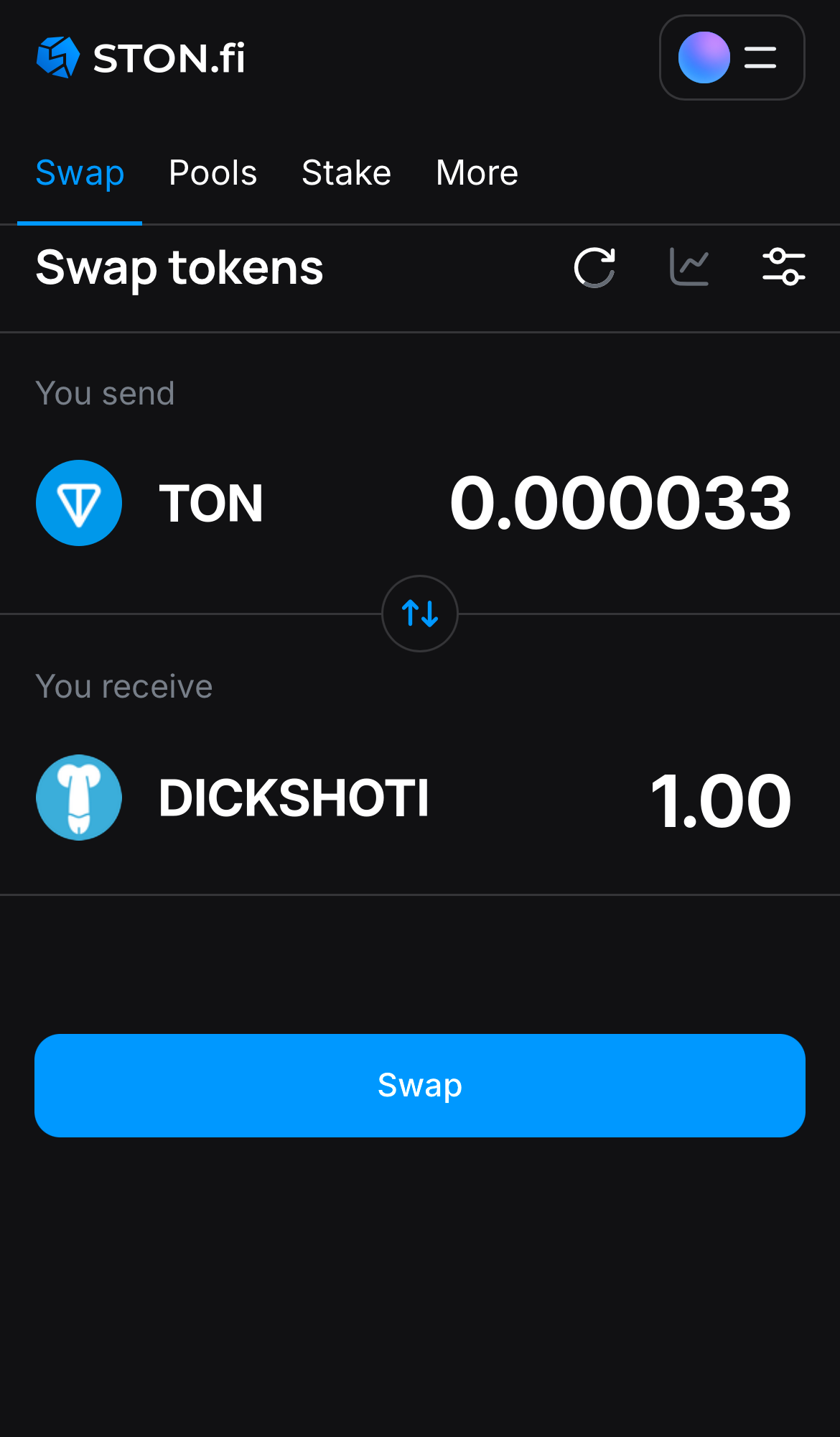 Masukkan jumlah token yang ingin Anda jual (atau beli), dan biarkan algoritma melakukan semua perhitungan.