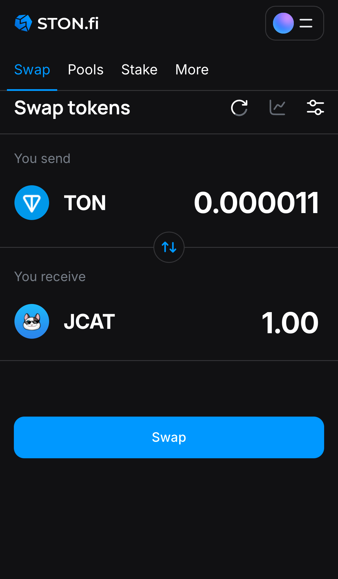 Insira a quantidade de tokens que deseja vender (ou comprar) e deixe o algoritmo fazer todos os cálculos.