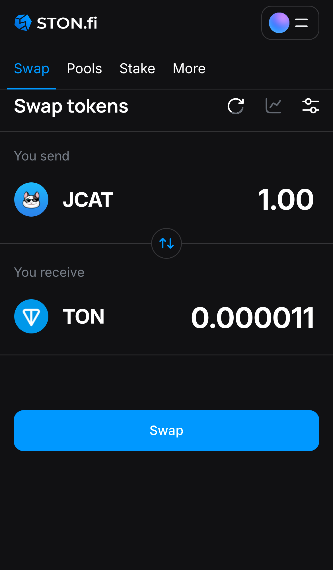 Insira a quantidade de tokens que deseja vender (ou comprar) e deixe o algoritmo fazer todos os cálculos.
