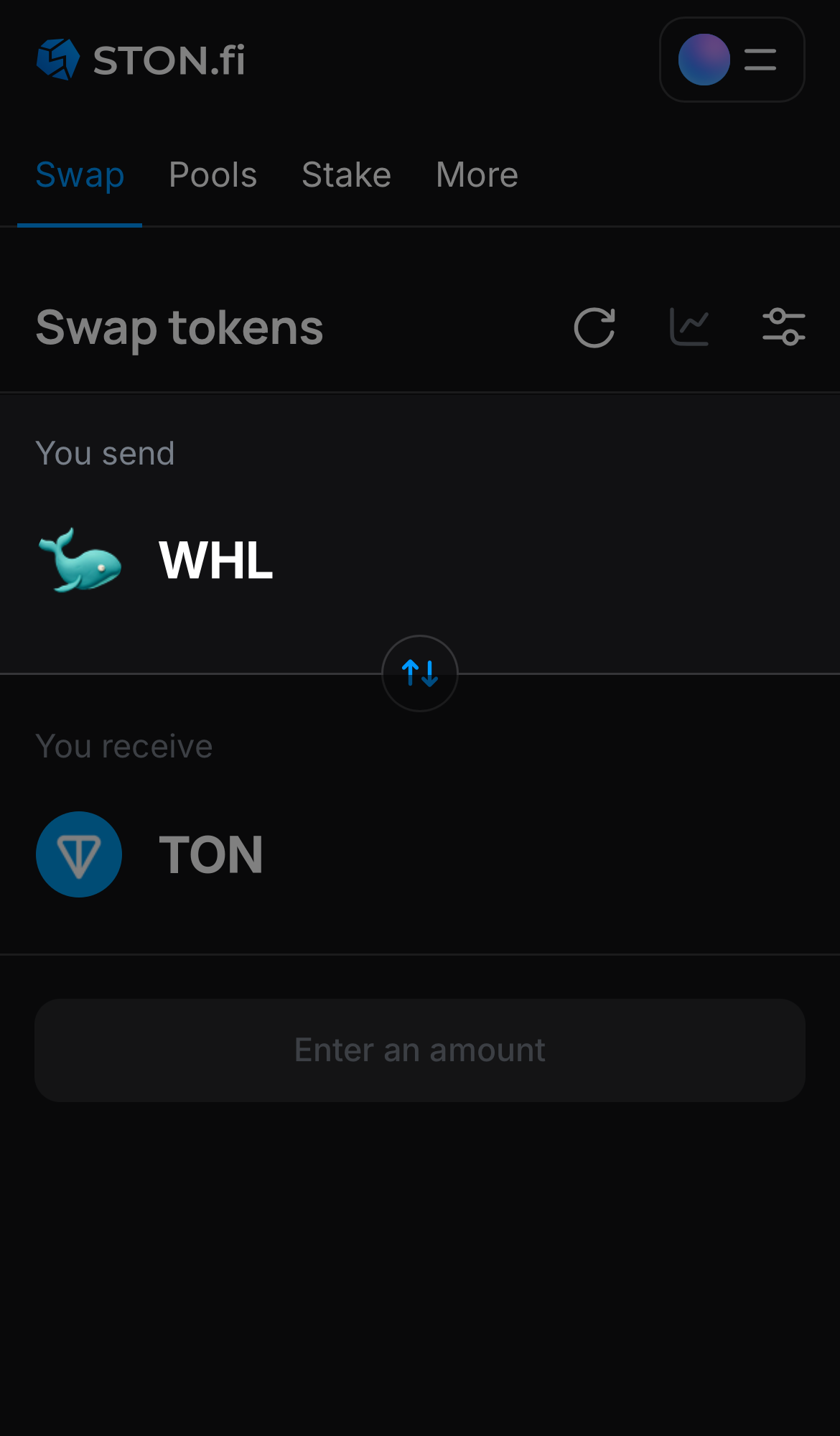 Choisissez WHL dans la case ‘You send‘.